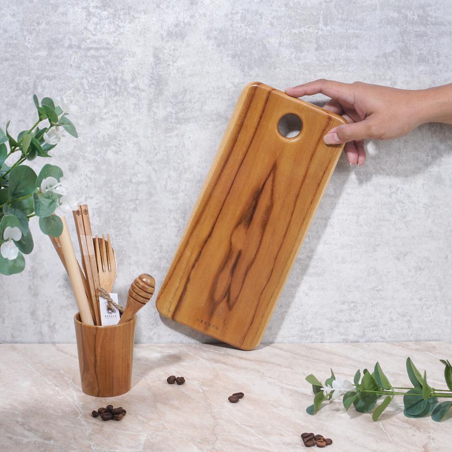 Dekayu Talenan Jati Lokata | Cutting Board | Alat Masak Multifungsi