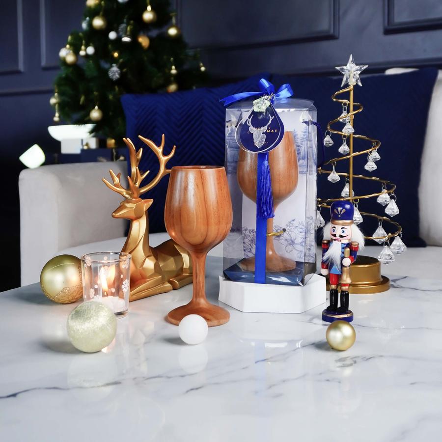Dekayu - Hampers CHEERS | Kado Natal | Hampers Xmast | Hampers Natal dan Tahun Baru | Christmas Hampers | Coorporate Gift | Wooden Glass Gift Set