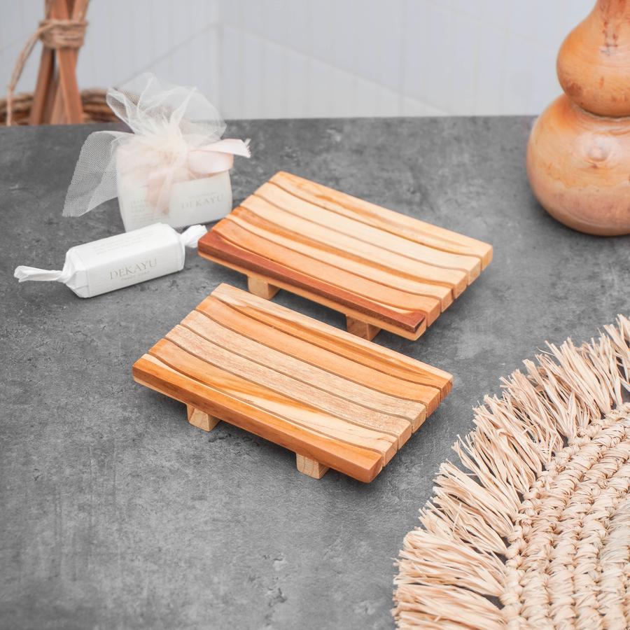 Dekayu Tray Jati Soap Square / Nampan Kayu Jati