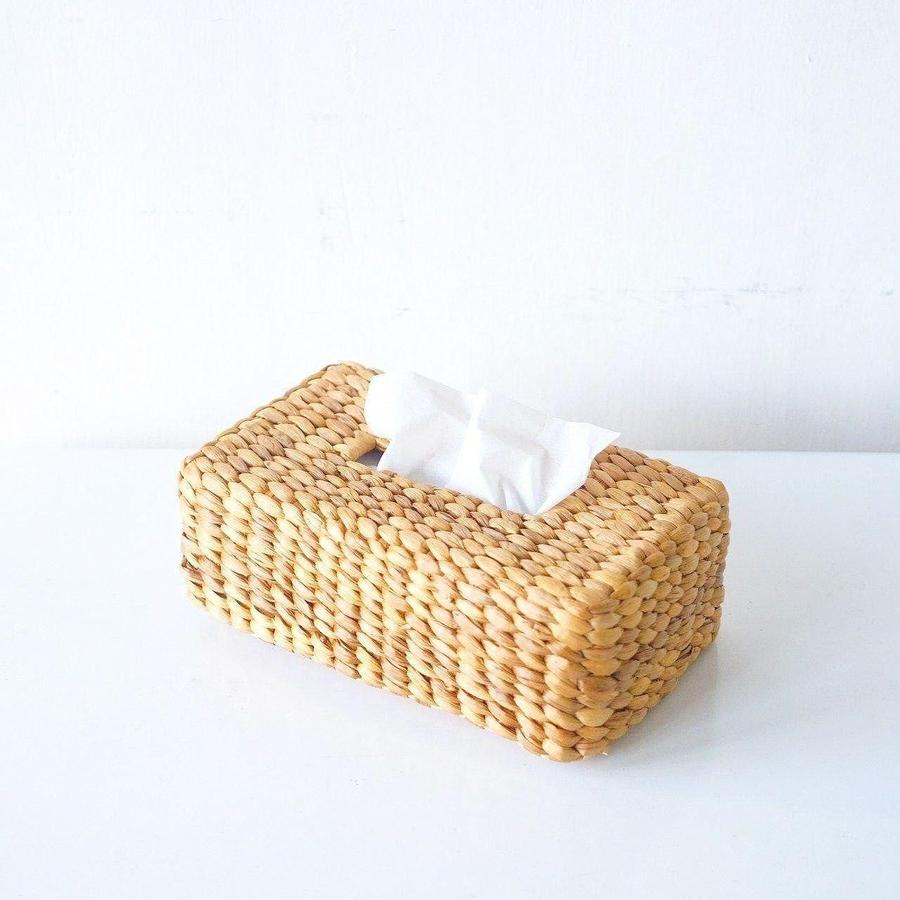 Eceng Anyam Kotak Tissue Dekayu | Tissue Box | Kotak Tempat Tisu