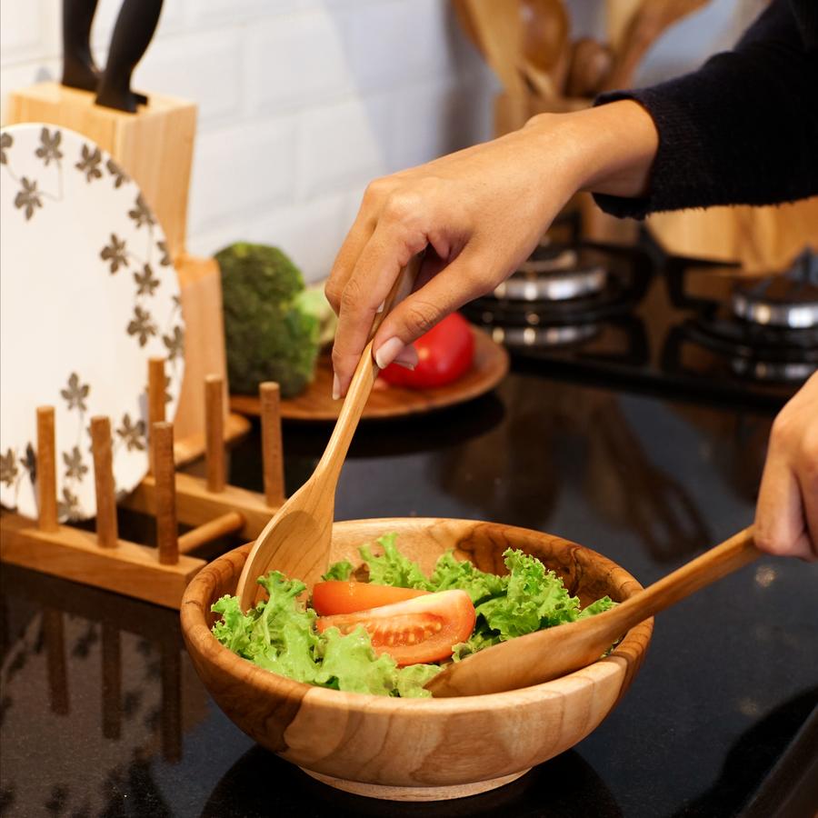 Sendok Garpu Kayu Salad | Wooden Spoon Salad | Sendok Kayu