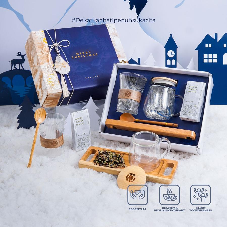 Dekayu - Hampers NIGHT TEA | Kado Natal | Hampers Xmast | Hampers Natal dan Tahun Baru | Christmas Hampers | Coorporate Gift | Hampers Teaware set