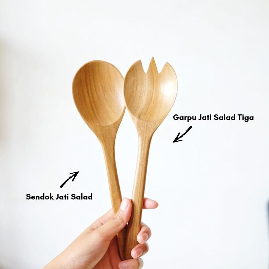 Sendok Garpu Kayu Salad | Wooden Spoon Salad | Sendok Kayu