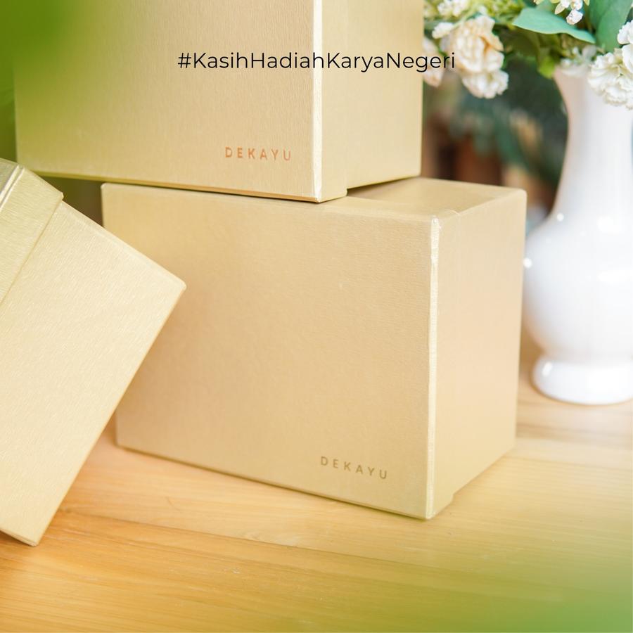 Dekayu - Box Hampers Gold Mini | Box Kayu | Box Hampers | Tempat Penyimpanan Multifungsi