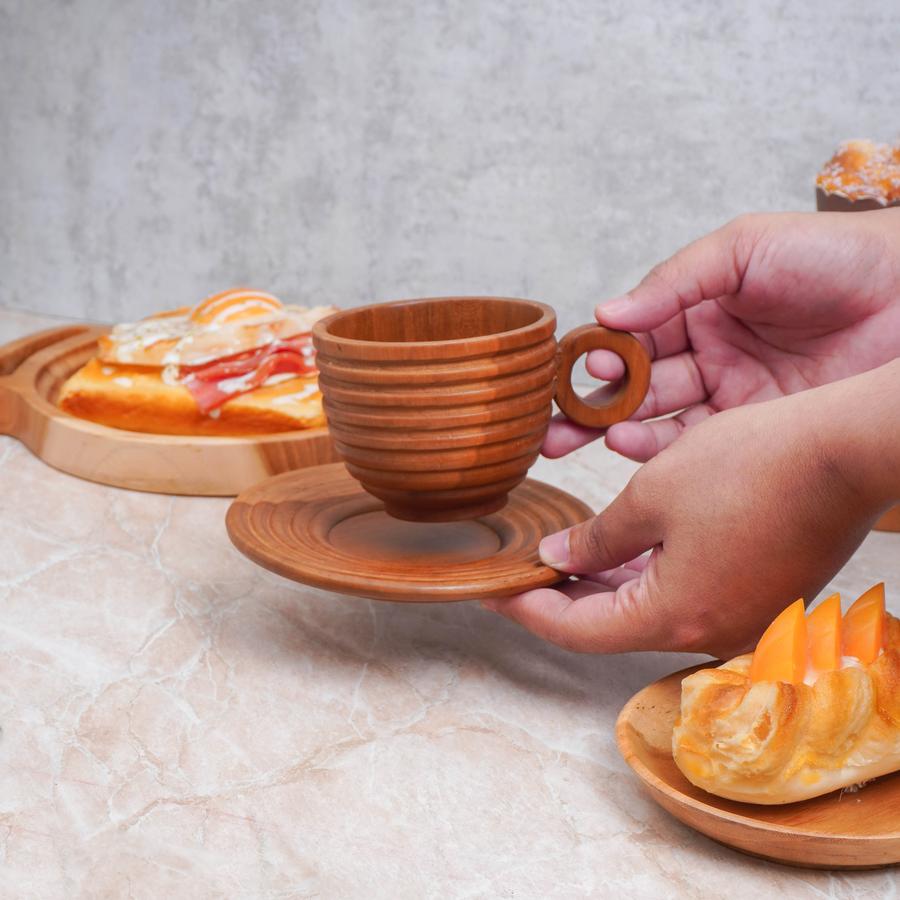 Dekayu Cangkir Kayu Carve / Cangkir Kayu Jati