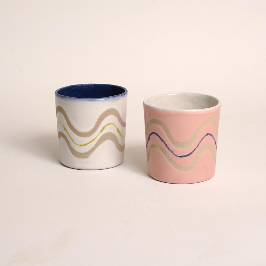 Ombak Cup - Handmade Ceramic Pottery Cup Gelas Keramik