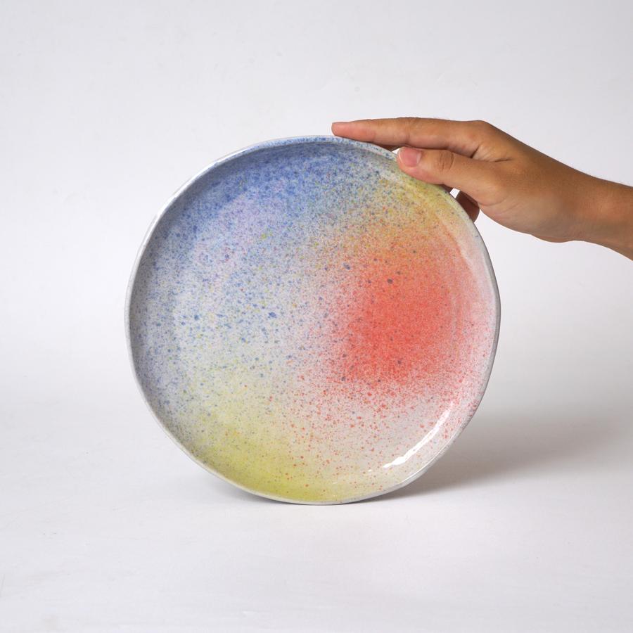 Piring Keramik Handmade/Handmade Ceramic Dinner Plate - Confetti