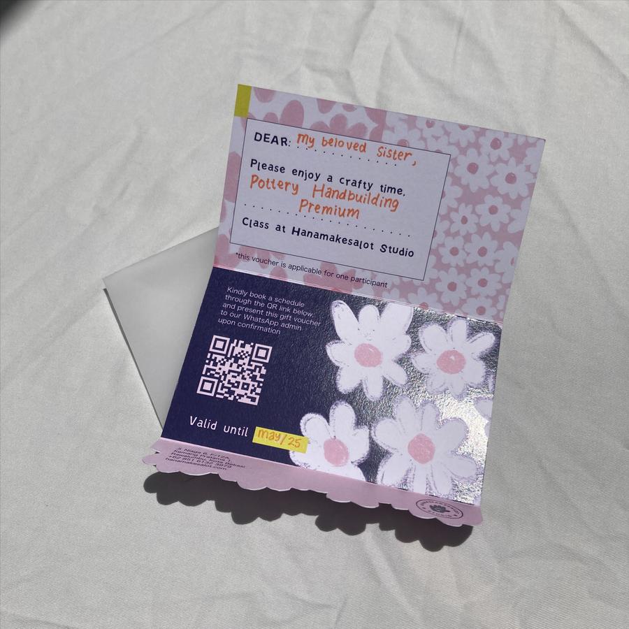 Hanamakesalot Pottery Class Gift Voucher - Pottery Workshop Gift Card
