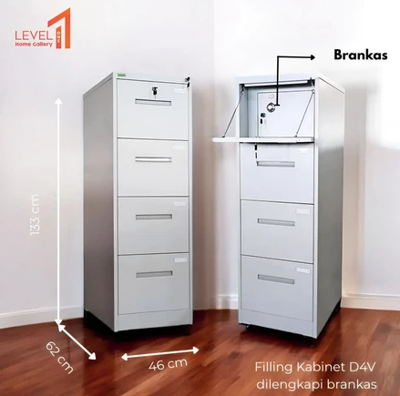 Lemari D4V Locker Besi 4 Pintu | Filling Cabinet 4 Pintu | Lemari Besi Loker Karyawan Karyawati | Lemari Loker Arsip Kantor Sekolah
