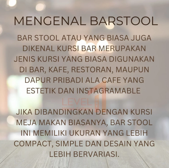 Kursi Bar La Dolce Minimalis Estetik | Barstool Modern Premium Mewah Murah Estetik