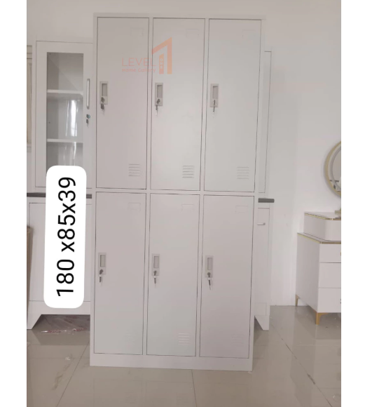 Lemari KRS 6T Locker Besi 6 Pintu | Lemari Besi Loker Karyawan Karyawati | Lemari Loker Arsip Kantor Sekolah | Loker Penyimpanan