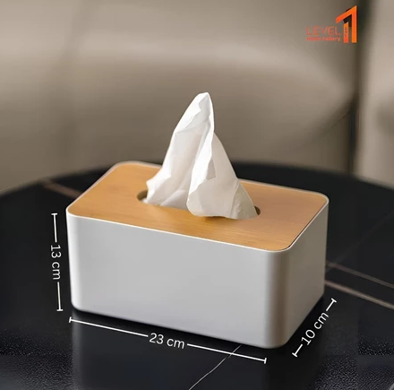 Be Simple Kotak Tissue Murah Estetik Minimalis | Kotak Tisu Transparan | Kotak Tisu Kamar Mandi Toilet | Kotak Tisu Aesthetic - White Solid