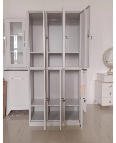 Lemari KRS 6T Locker Besi 6 Pintu | Lemari Besi Loker Karyawan Karyawati | Lemari Loker Arsip Kantor Sekolah | Loker Penyimpanan