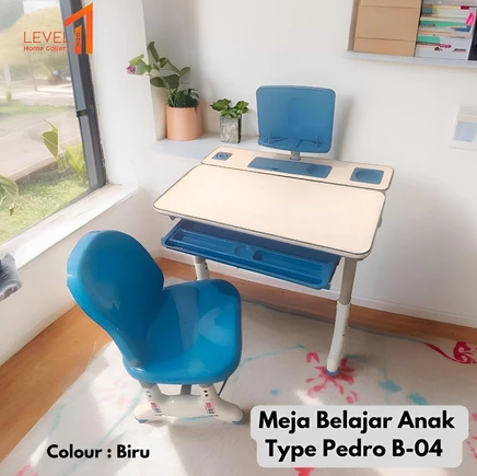 Meja Belajar Anak Pedro Besi | Meja Belajar Anak Import Eksklusif Mewah | Meja Belajar Anak Estetik ada Lampu | Meja Belajar Anak