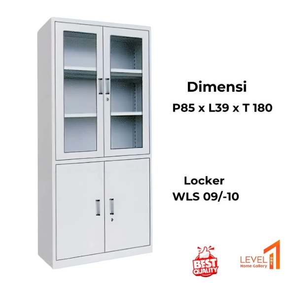 Lemari Arsip Kantor WLS 09-10 Metal 2 Pintu White | File Cabinet | Lemari Kabinet Besi Tempat Menyimpan Dokumen Arsip dan Berkas