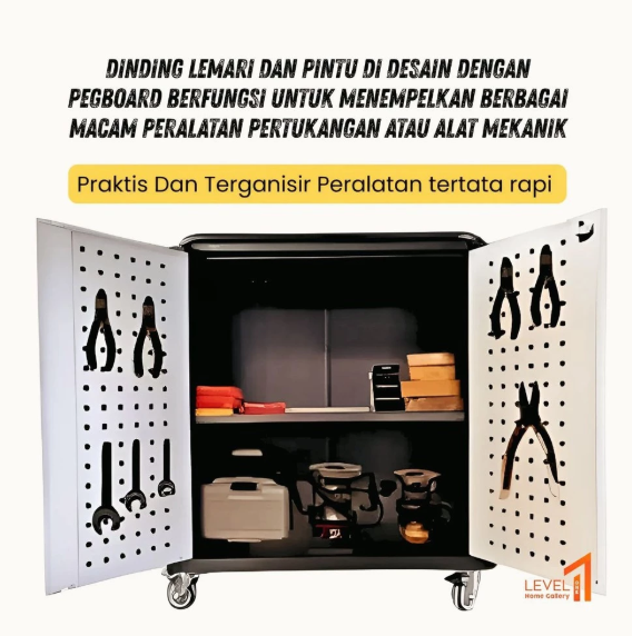 Lemari Besi Kabinet Piero SP A01 Penyimpanan Perkakas Alat Tukang Alat Mekanik | Metal ToolBox Trolly Bengkel Tool kit Pegboard Tool