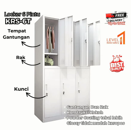 Lemari Locker Besi Multi Pintu | Lemari Besi Loker Karyawan Karyawati | Lemari Loker Arsip Kantor Sekolah | 32 | 24 | 18 Pintu 