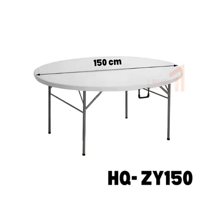 Meja Lipat Ashton Folding Table Meja Outdoor Meja Jualan Meja Kafe Meja Meeting Meja Multifungsi - HQ ZY150 (BULAT)