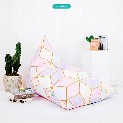 (COVER ONLY) CASHA Triangle MEDIUM Katun Motif TANPA ISI - Size Medium