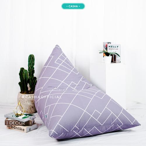 PLUS ISI - CASHA BEANBAG TRIANGLE KATUN MOTIF SIZE MEDIUM