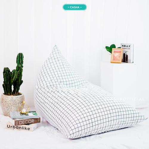 PLUS ISI - CASHA BEANBAG TRIANGLE KATUN MOTIF SIZE MEDIUM