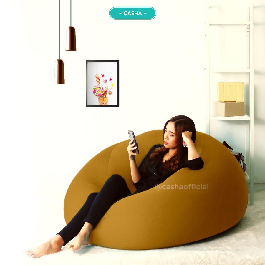 CASHA - BEAN BAG GUMMY (COVER ONLY) size XL–BAHAN POLYESTER STRETCH