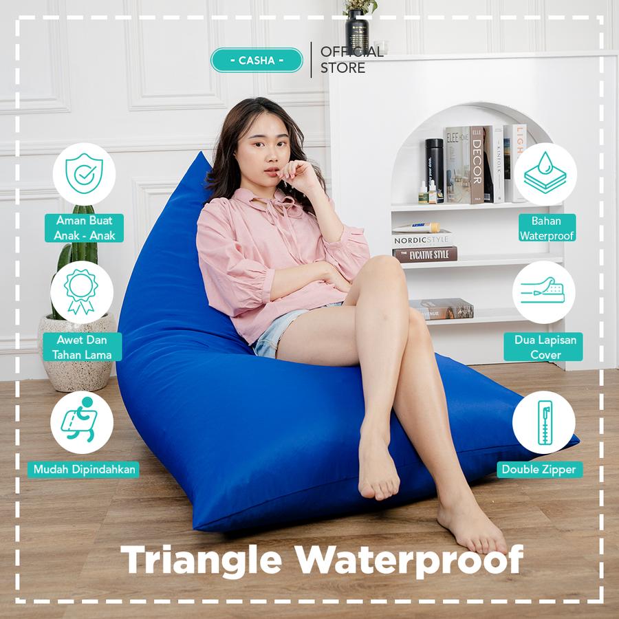 PLUS ISI - CASHA BEAN BAG TRIANGLE WATERPROOF SIZE MEDIUM 