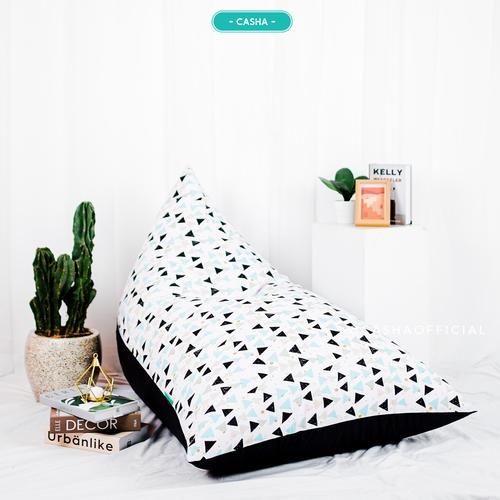 PLUS ISI - CASHA BEANBAG TRIANGLE KATUN MOTIF SIZE MEDIUM