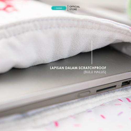 Casha - Disney Cartoon Laptop Sleeve 12-14 inc /Disney Cartoon Puffy Sleeve/ Tas Laptop Karakter Disne