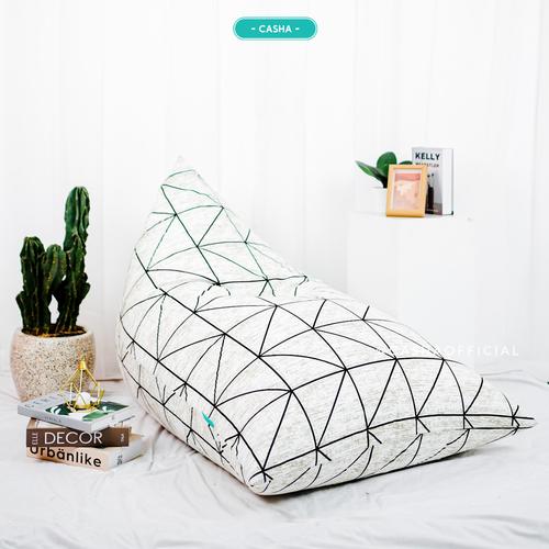 PLUS ISI - CASHA BEANBAG TRIANGLE KATUN MOTIF SIZE MEDIUM