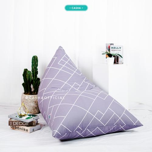 (COVER ONLY) CASHA Triangle MEDIUM Katun Motif TANPA ISI - Size Medium