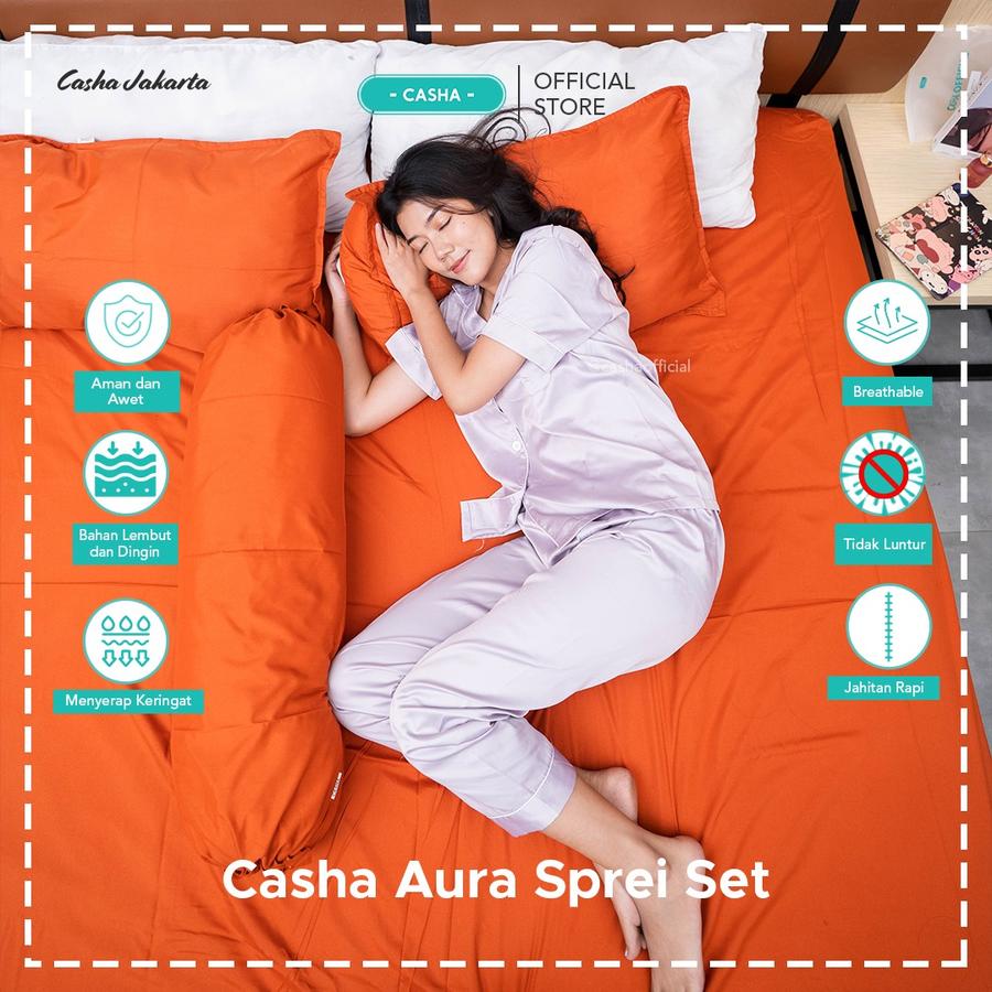 Casha Sprei Aesthetic Microtex 120/160/180 - Sprei Set Polos 
