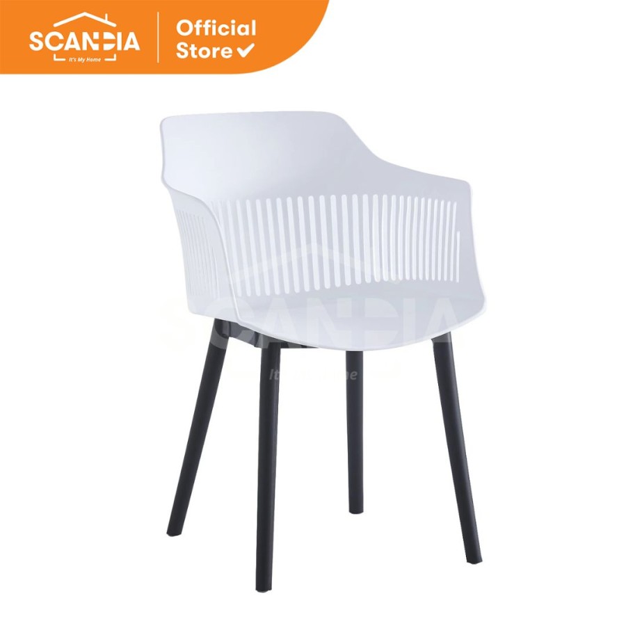 SCANDIA Dining Chair Kursi Bangku Makan Ingemar 52x58x81Cm White Putih