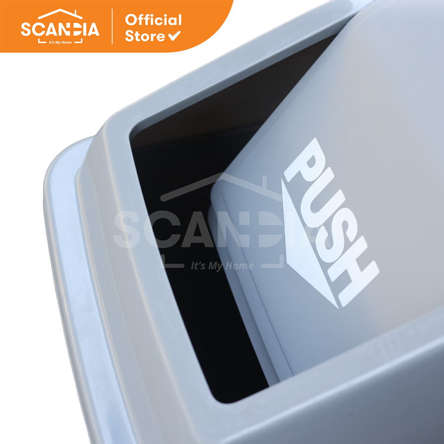 SCANDIA Tempat Sampah Plastic Waste Bin Grey 60L (ZTL/XDL-60B-6)