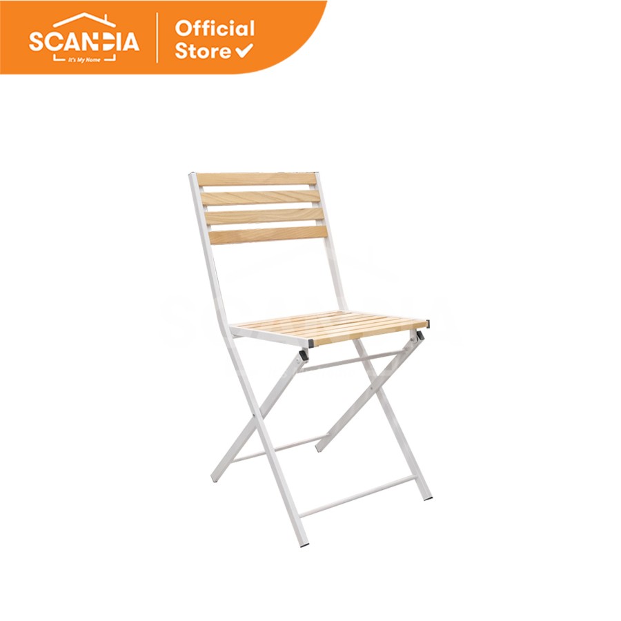 SCANDIA Dining Chair Kursi Makan Motala 42x46x80Cm White Putih