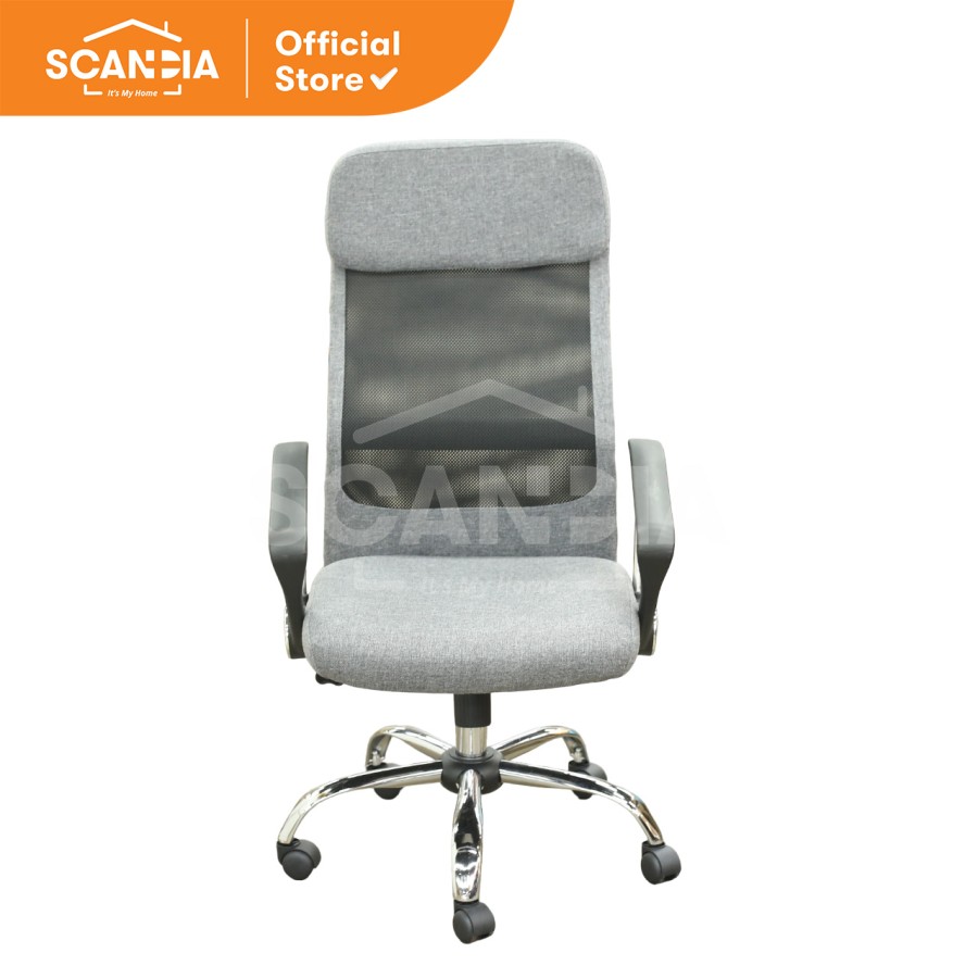 SCANDIA Kursi Kantor Office Chair Malika 61x64x110 Cm Grey