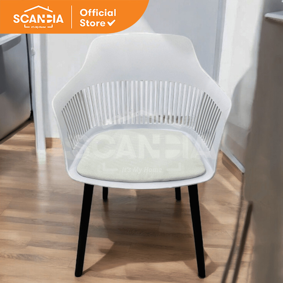 SCANDIA Dining Chair Kursi Bangku Makan Ingemar 52x58x81Cm White Putih