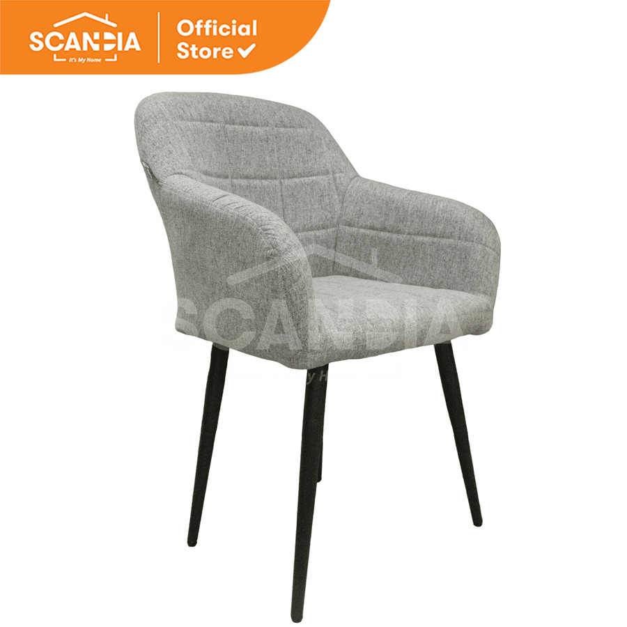SCANDIA Kursi Makan Dinning Chair Foster 55X51X83cm Grey