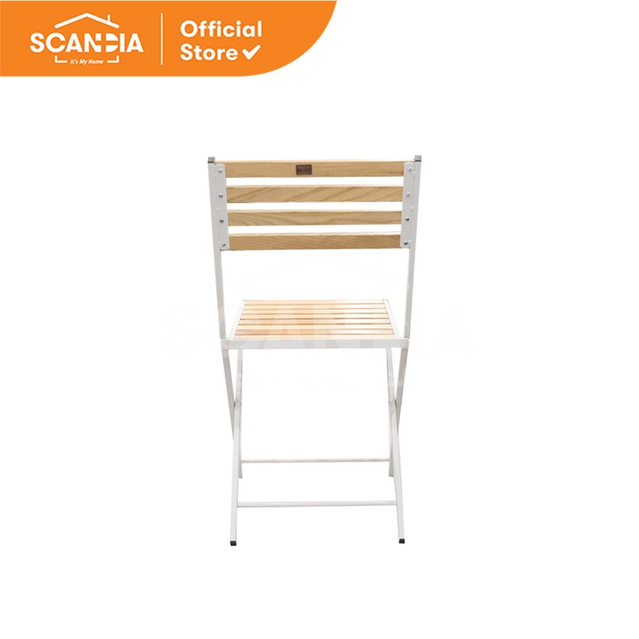 SCANDIA Dining Chair Kursi Makan Motala 42x46x80Cm White Putih