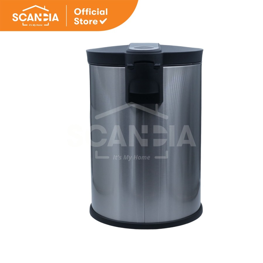SCANDIA Pedal Bin Round Tong Sampah 20L w/ Soft Close 29x29Cm Steel