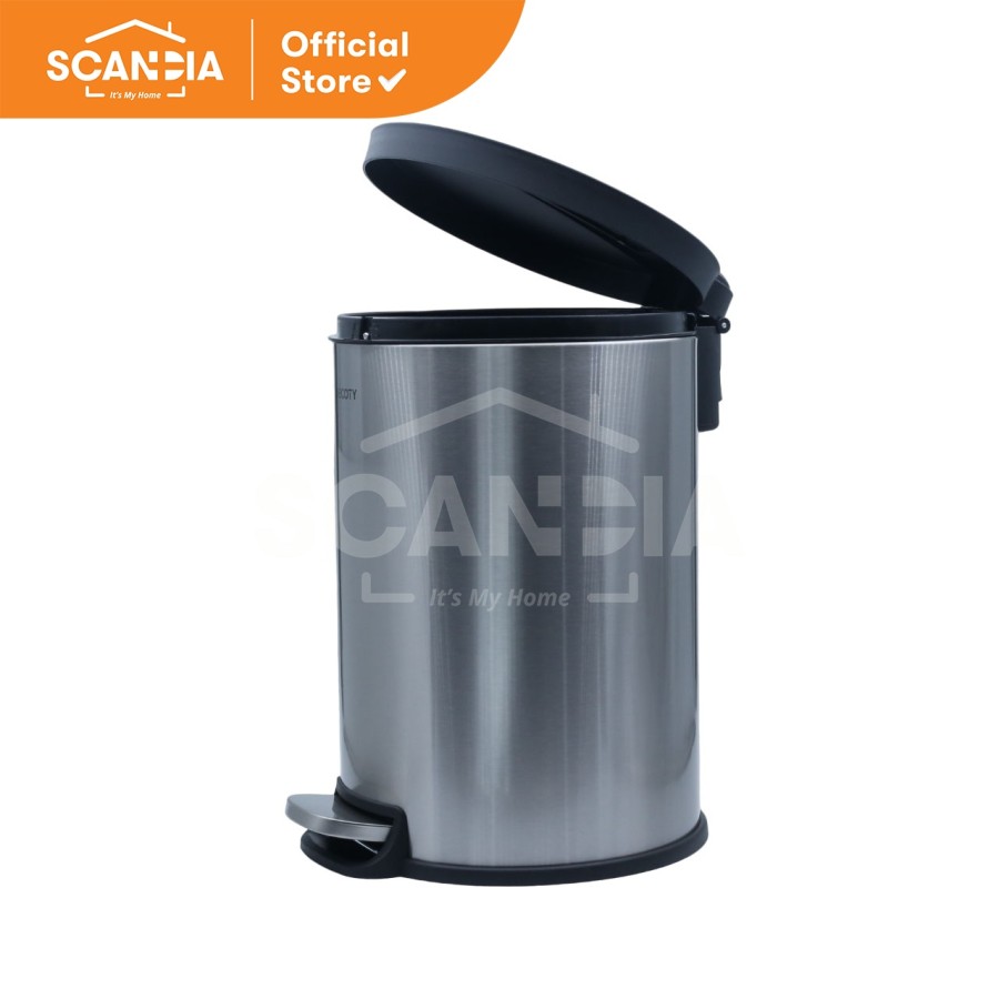 SCANDIA Tempat Sampah 12L Round Pedal Bin (P036300) - Matt