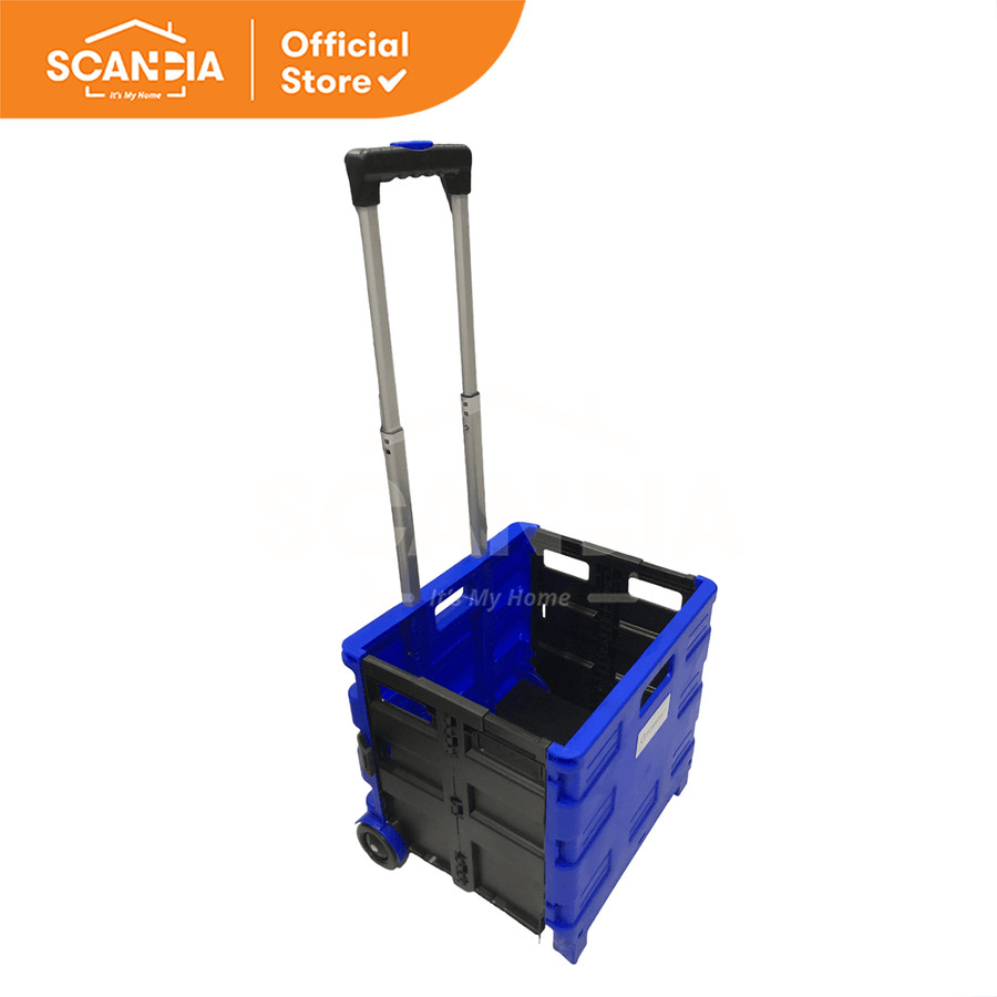 SCANDIA Troli Lipat Portabel Kembara Blue