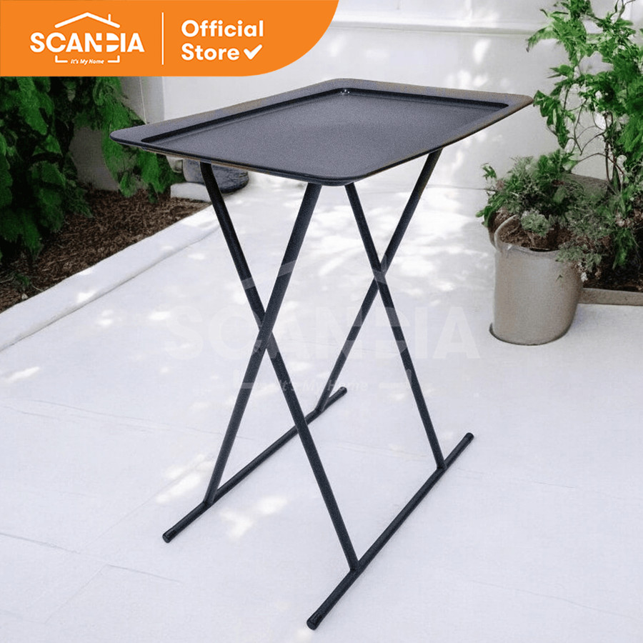 SCANDIA Meja Lipat Folding Table Vandrap 51.5X36.5X66CM Sandy Black