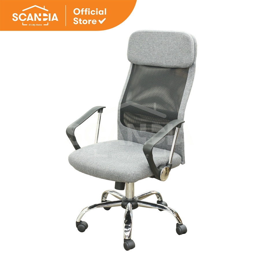 SCANDIA Kursi Kantor Office Chair Malika 61x64x110 Cm Grey