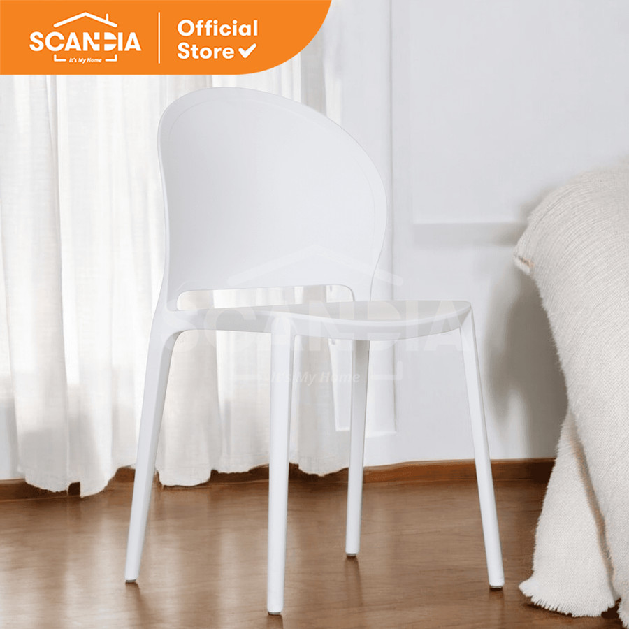 SCANDIA Kursi Makan Dining Chair Kielo 47x50x83 Cm White