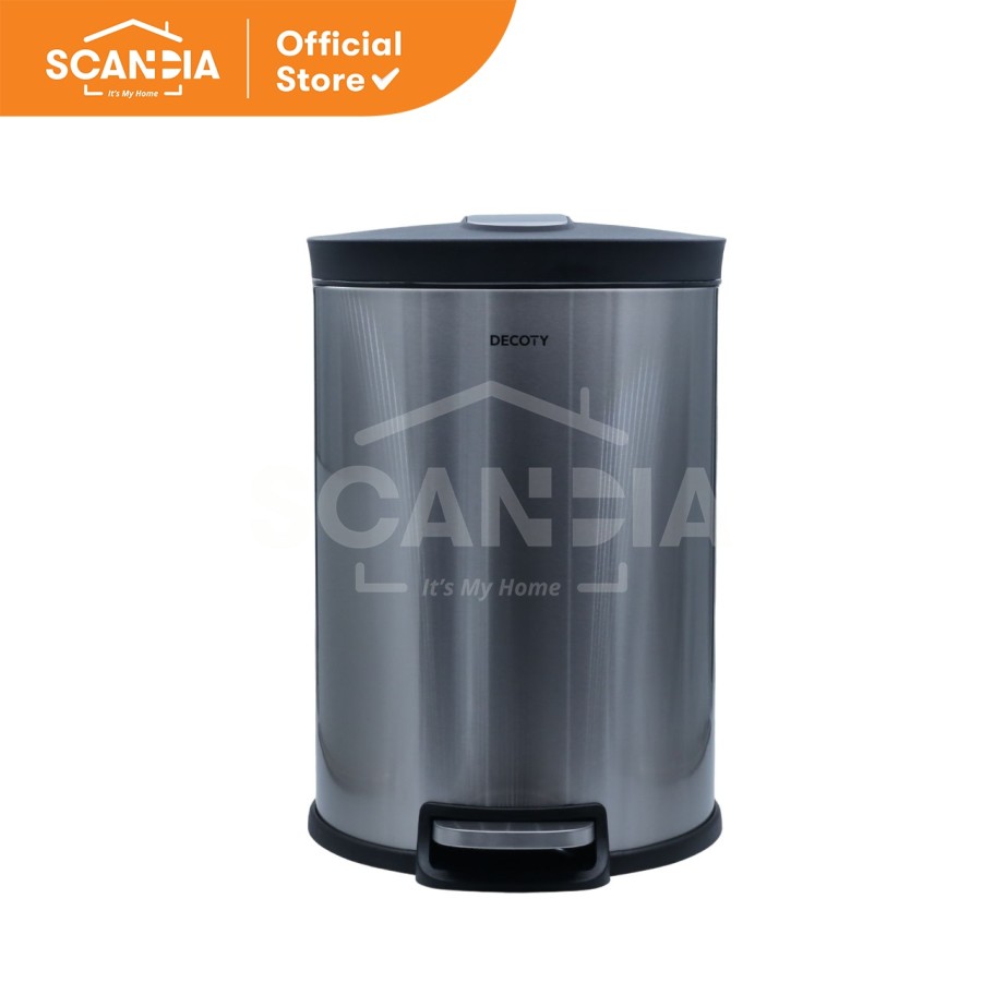 SCANDIA Pedal Bin Round Tong Sampah 20L w/ Soft Close 29x29Cm Steel