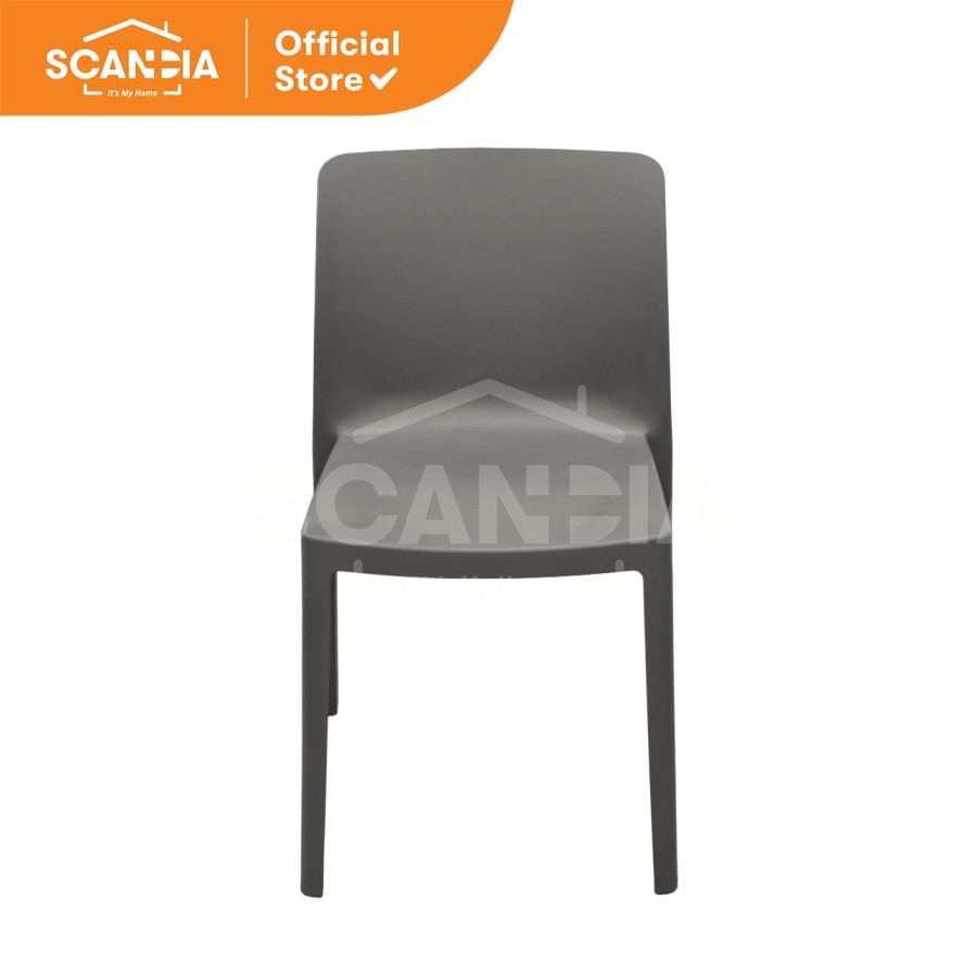 SCANDIA Dining Chair Kursi Makan Bangku Camilla 47x48x77 Cm Grey Abu