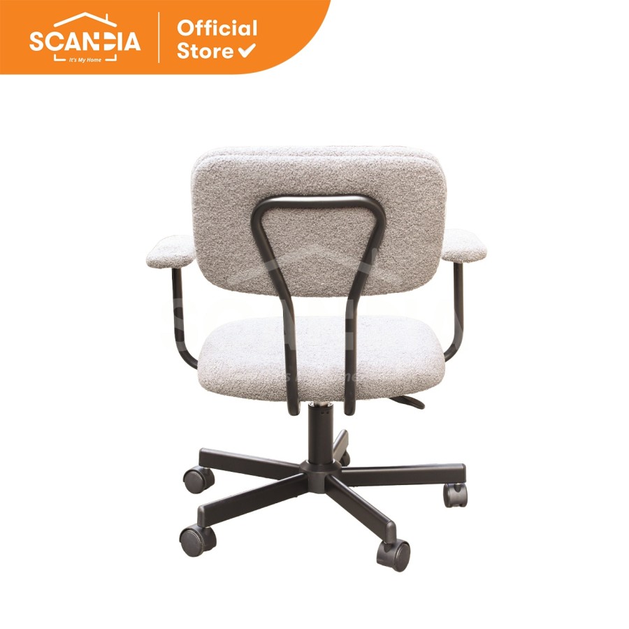 SCANDIA Office Chair Kursi Kantor Elias 65x59x75-85 Cm Grey Abu