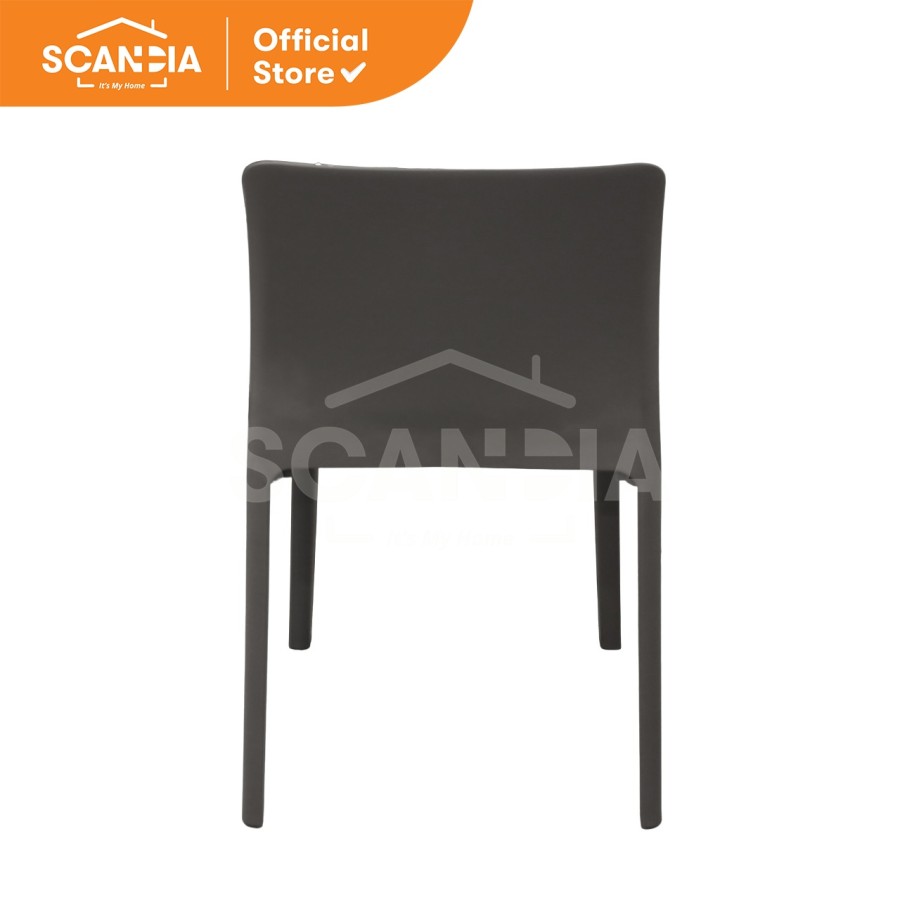 SCANDIA Dining Chair Kursi Makan Bangku Camilla 47x48x77 Cm Grey Abu
