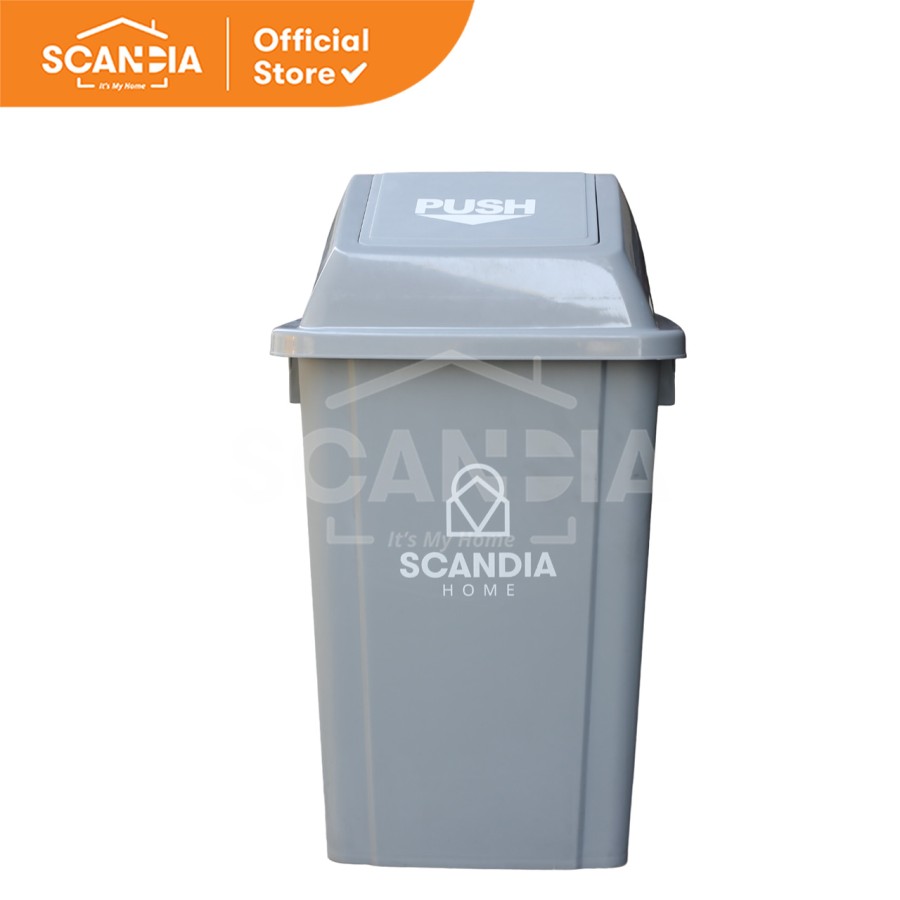 SCANDIA Tempat Sampah Plastic Waste Bin Grey 60L (ZTL/XDL-60B-6)